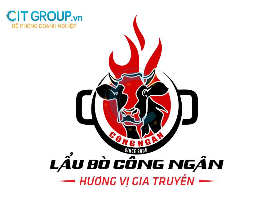 Logo lẩu bò Công Ngân