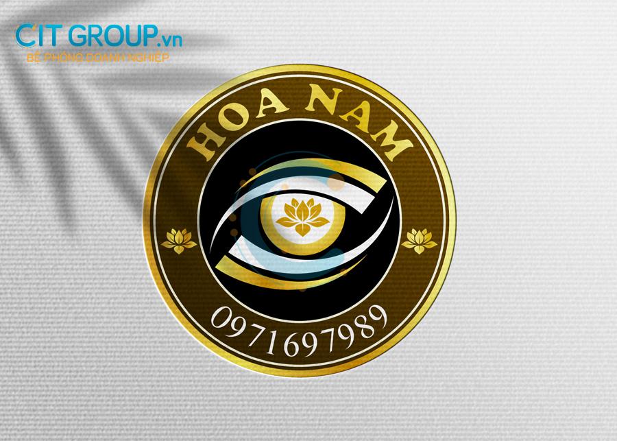 logo Hoa Nam mockup mẫu 1