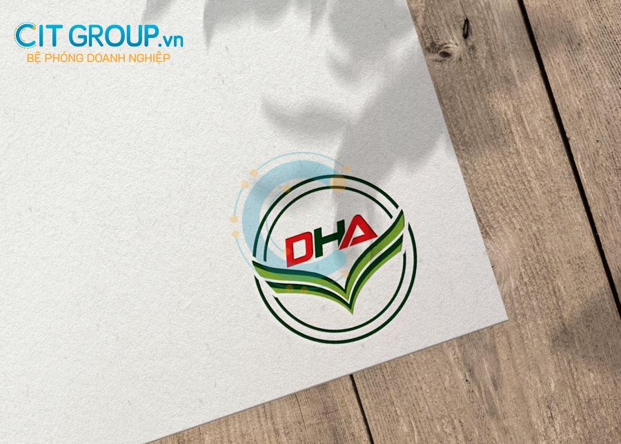 Logo Công ty Hưng Anh mockup paper