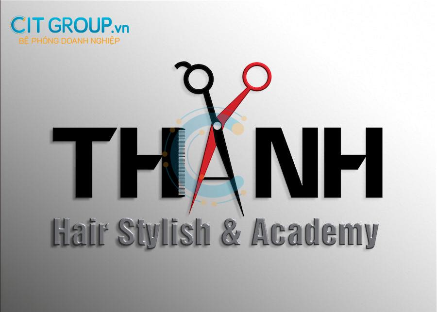 Logo Thanh Hair mockup 3D