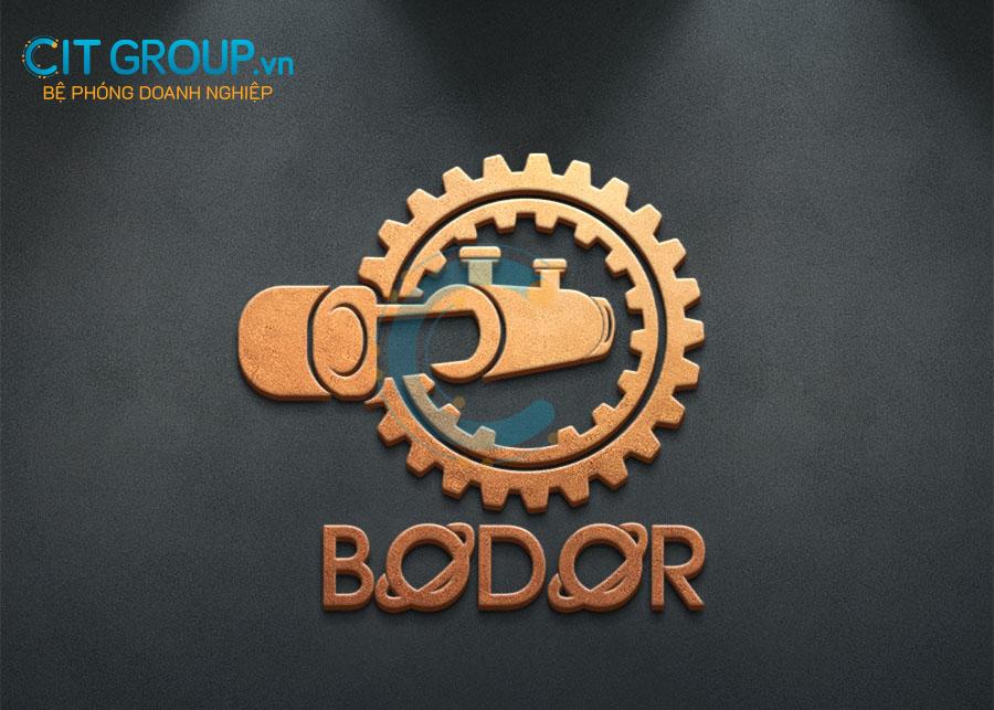 Logo Bodor mockup 3D mẫu 1