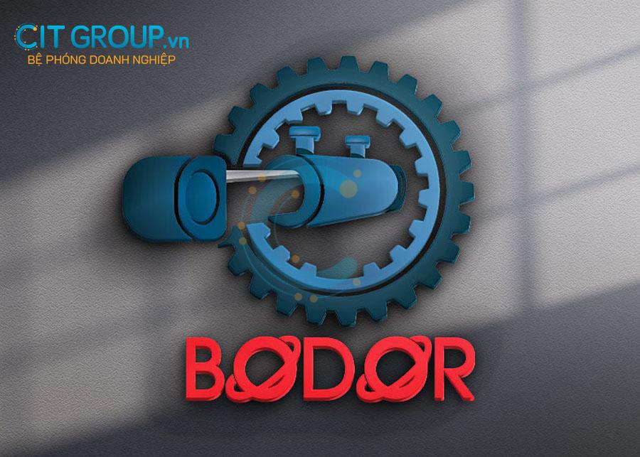 Logo Bodor mockup 3D mẫu 2