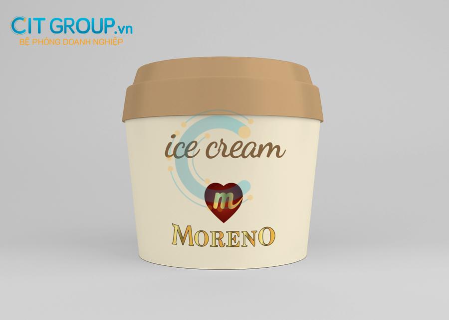Logo kem Moreno mockup mẫu 3
