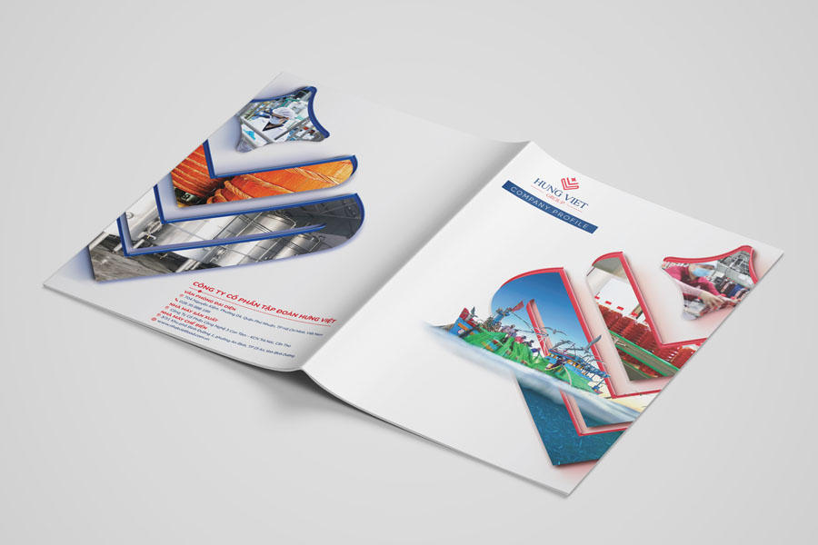 Bìa HSNL Hưng Việt Group sử dụng màu sắc tinh tế, thu hút người xem