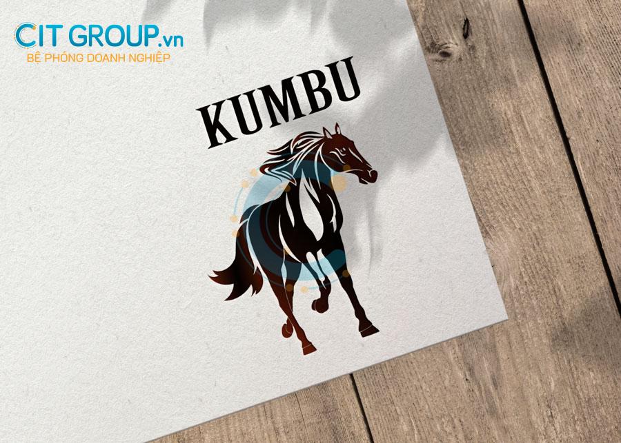 Logo Công ty Kumbu thiết kế trên nền giấy