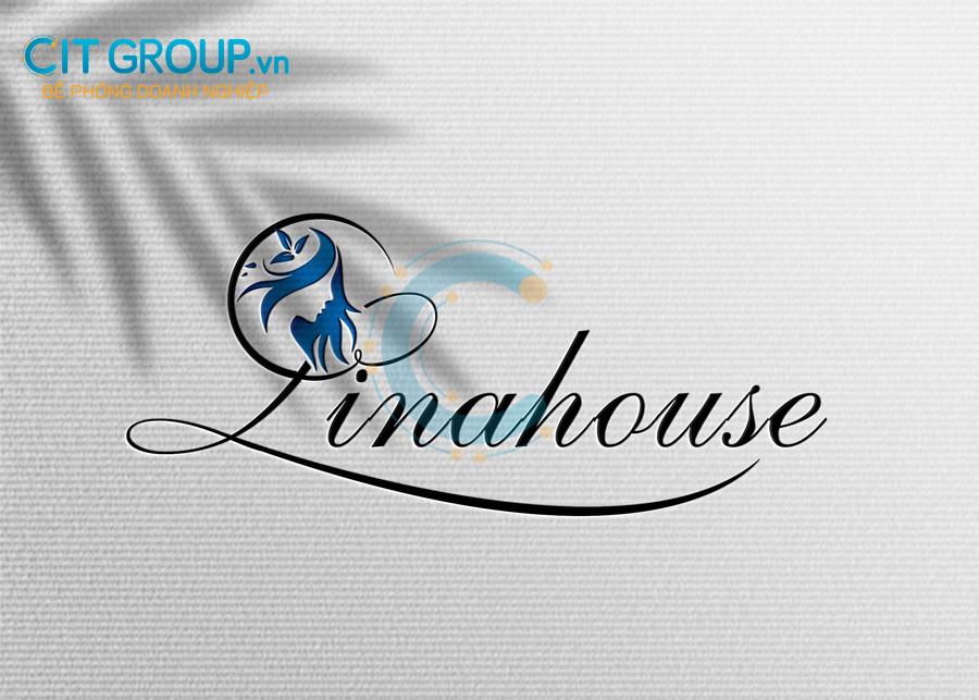 Mẫu thiết kế logo Salon Linahouse trên