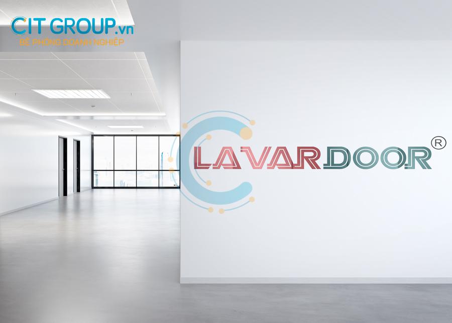 Logo Lavadoor thiết kế trên tường mẫu 2