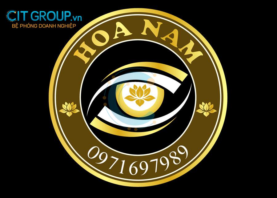 logo Hoa Nam phối nền đen