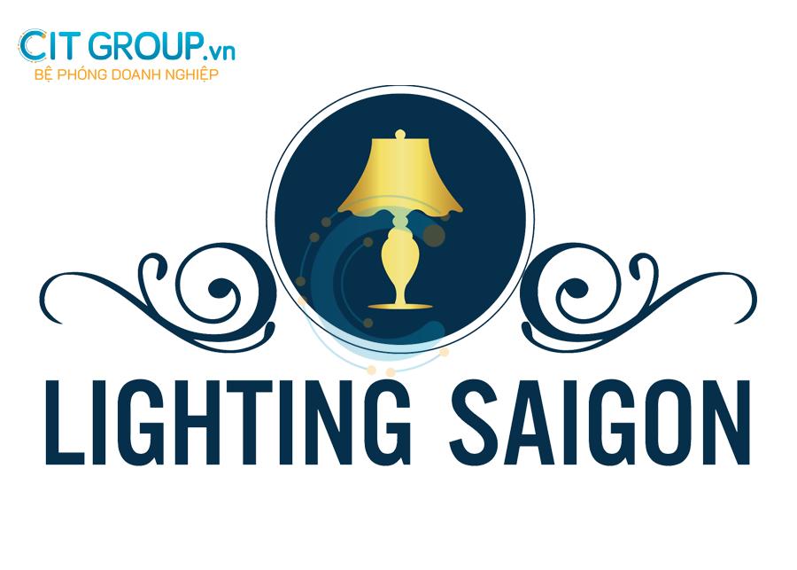 Mẫu logo Công ty Lighting Saigon trên nền trắng
