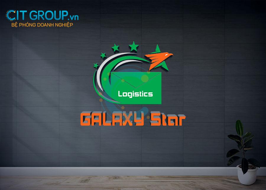 Logo Công ty Galaxy Star mockup wall