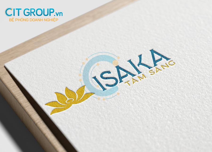 Logo dược phẩm ISAKA mockup