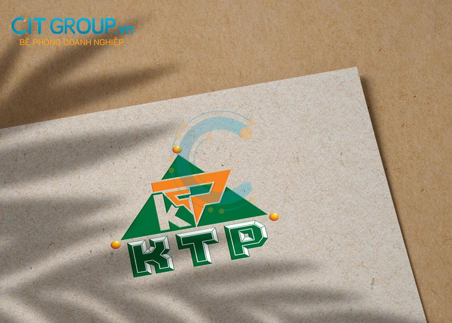 Mẫu logo Công ty KTP thiết kế trên giấy