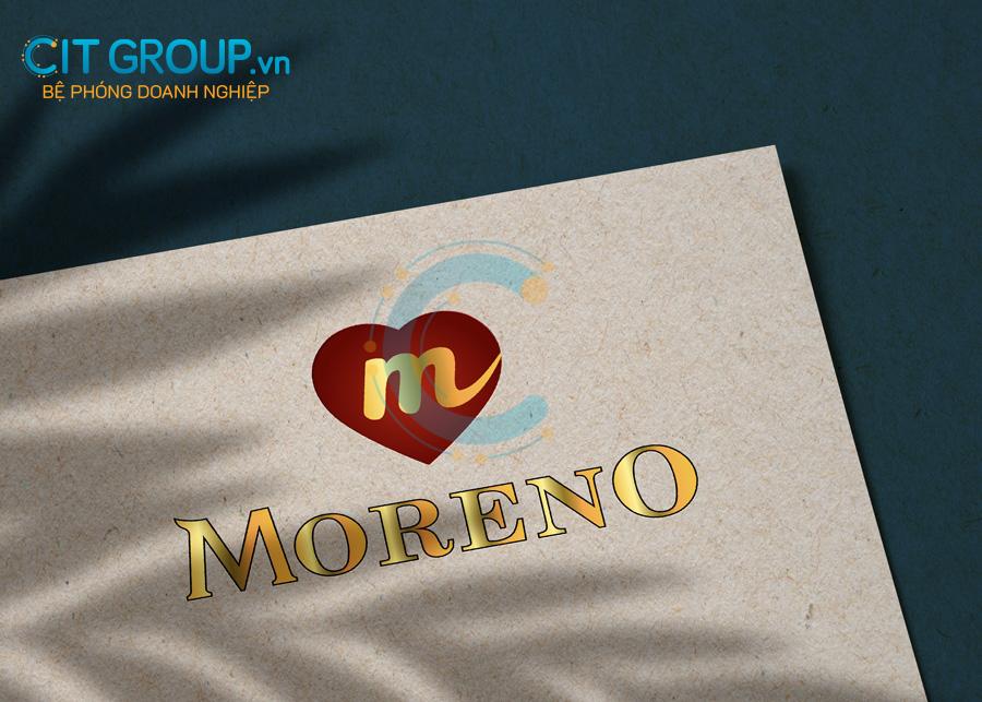 Logo kem Moreno mockup mẫu 1