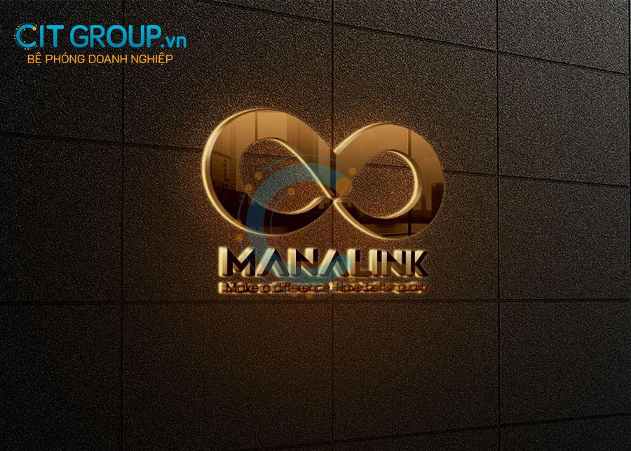 Logo manalink mockup 3d