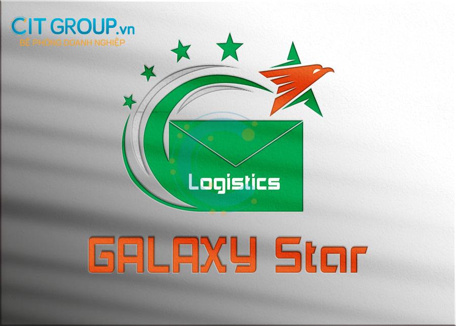 Logo Công ty Galaxy Star mockup mẫu 1