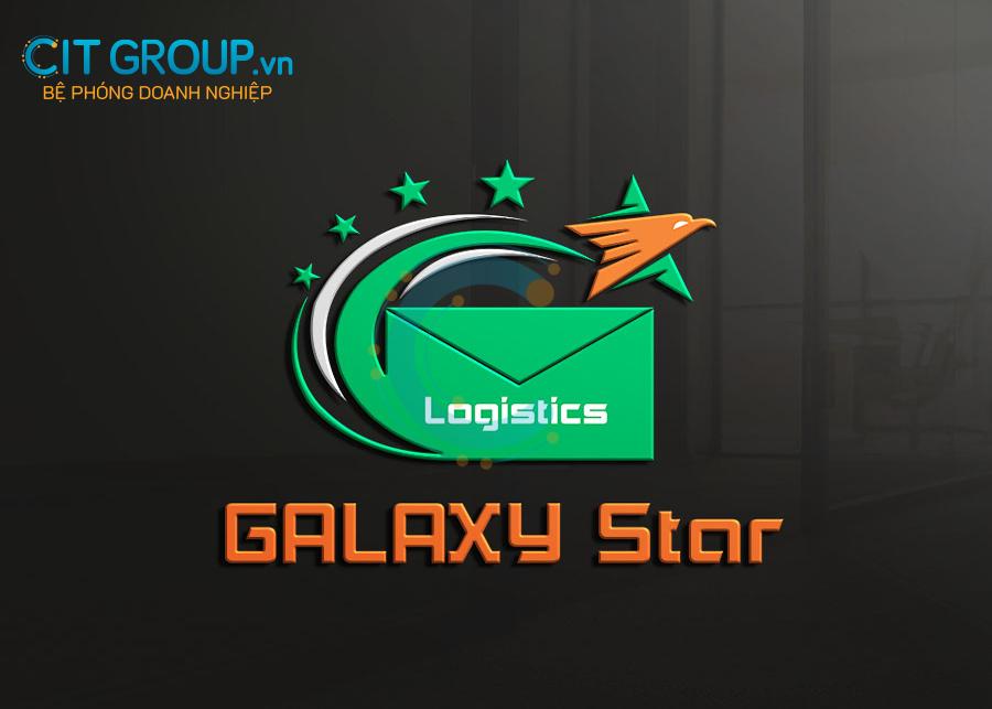 Logo Công ty Galaxy Star mockup mẫu 2