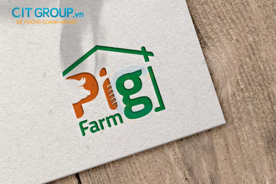 thiết kế logo pig farm