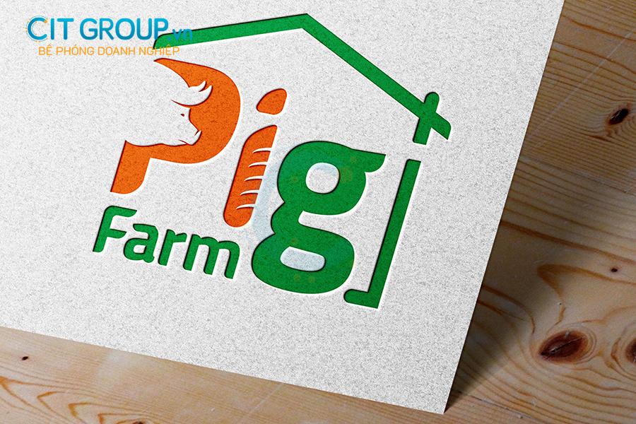 thiết kế logo pig farm