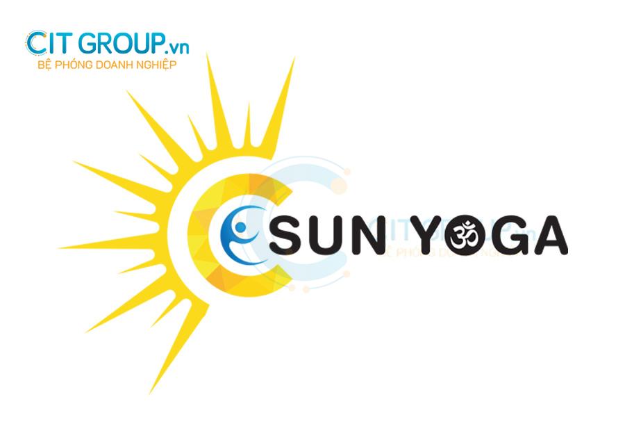 mẫu logo yoga sun